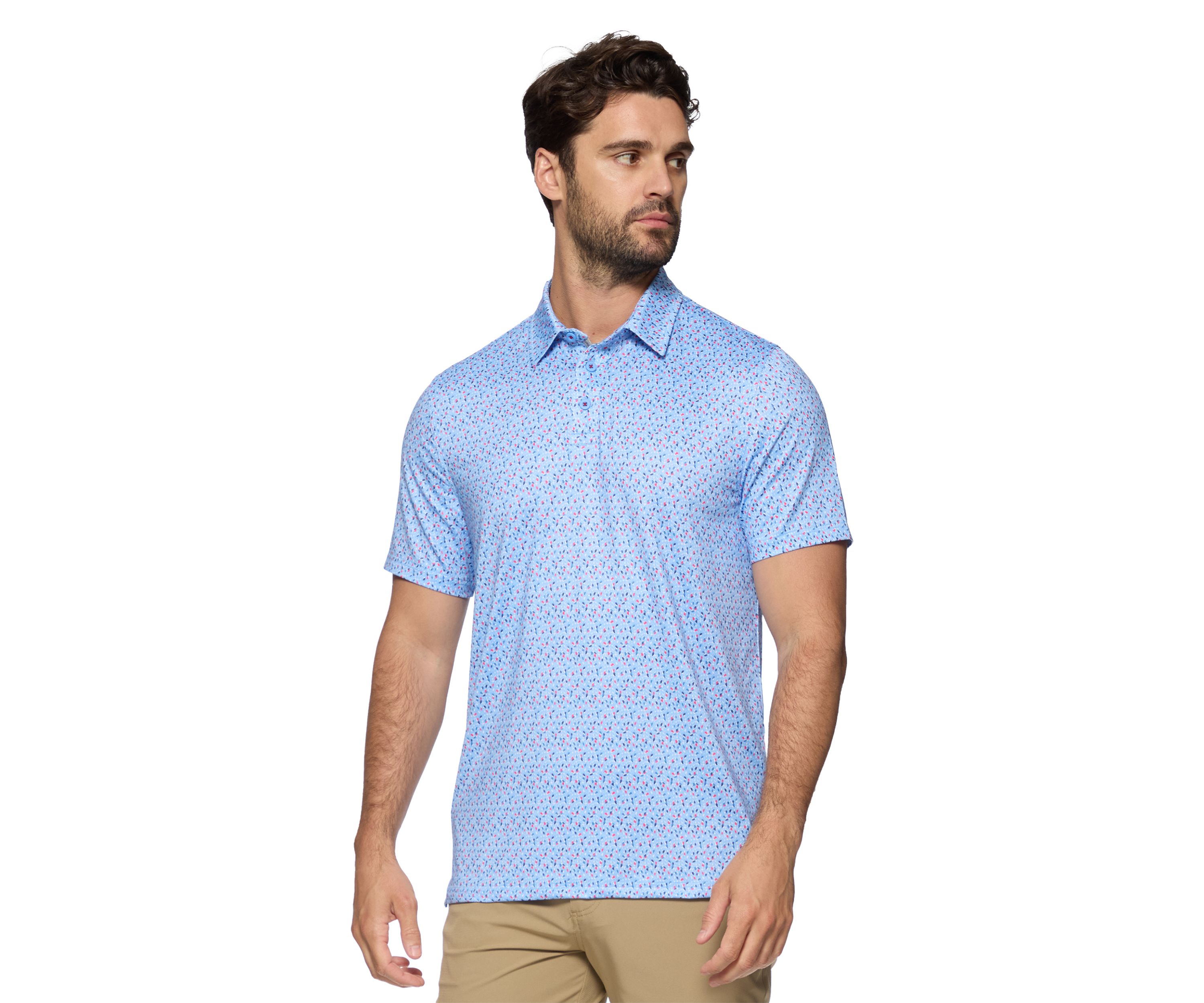 Mens Americana Fern Printed Polo Shirt