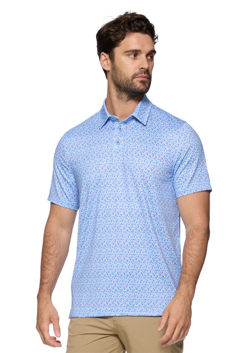 Mens Americana Fern Printed Polo Shirt