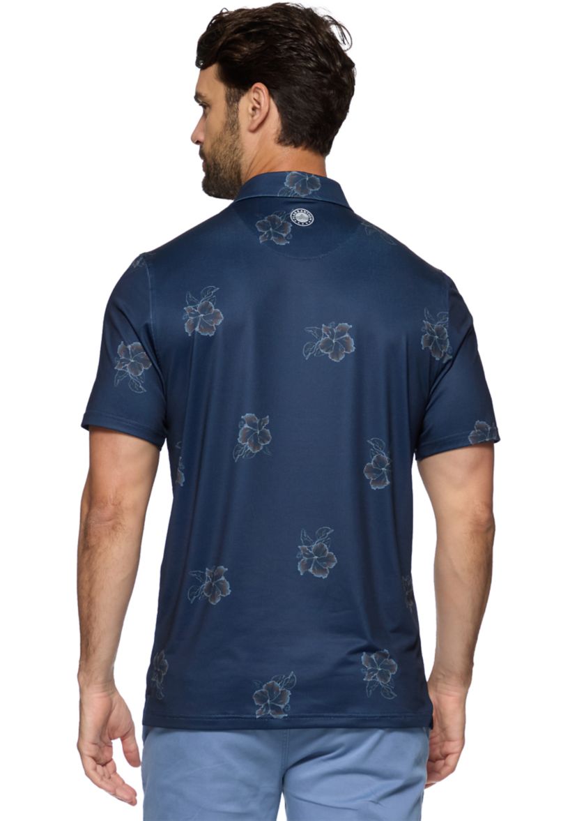 Hibiscus Print Polo Shirt 
