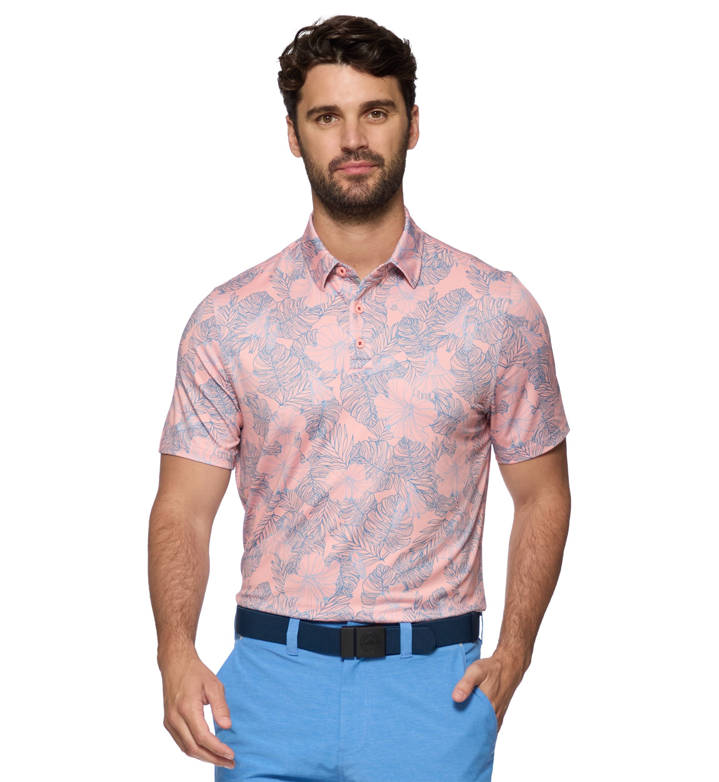 Mens Manteca Floral Printed Polo Shirt