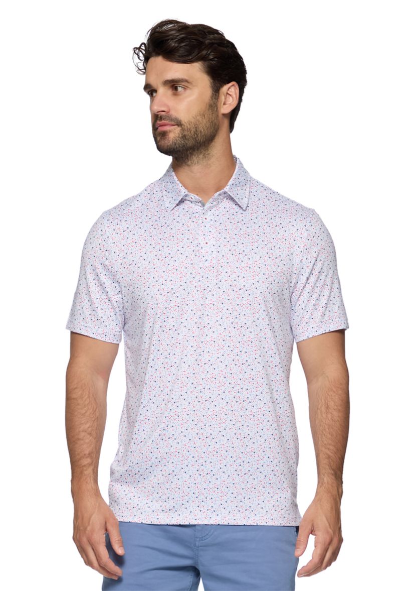 Mens Americana Cocktail Printed Polo Shirt