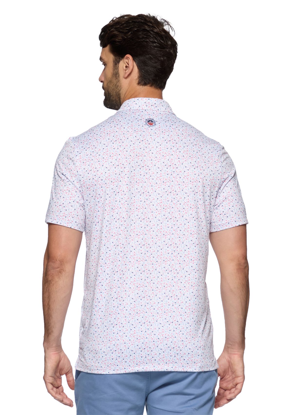 Mens Americana Cocktail Printed Polo Shirt