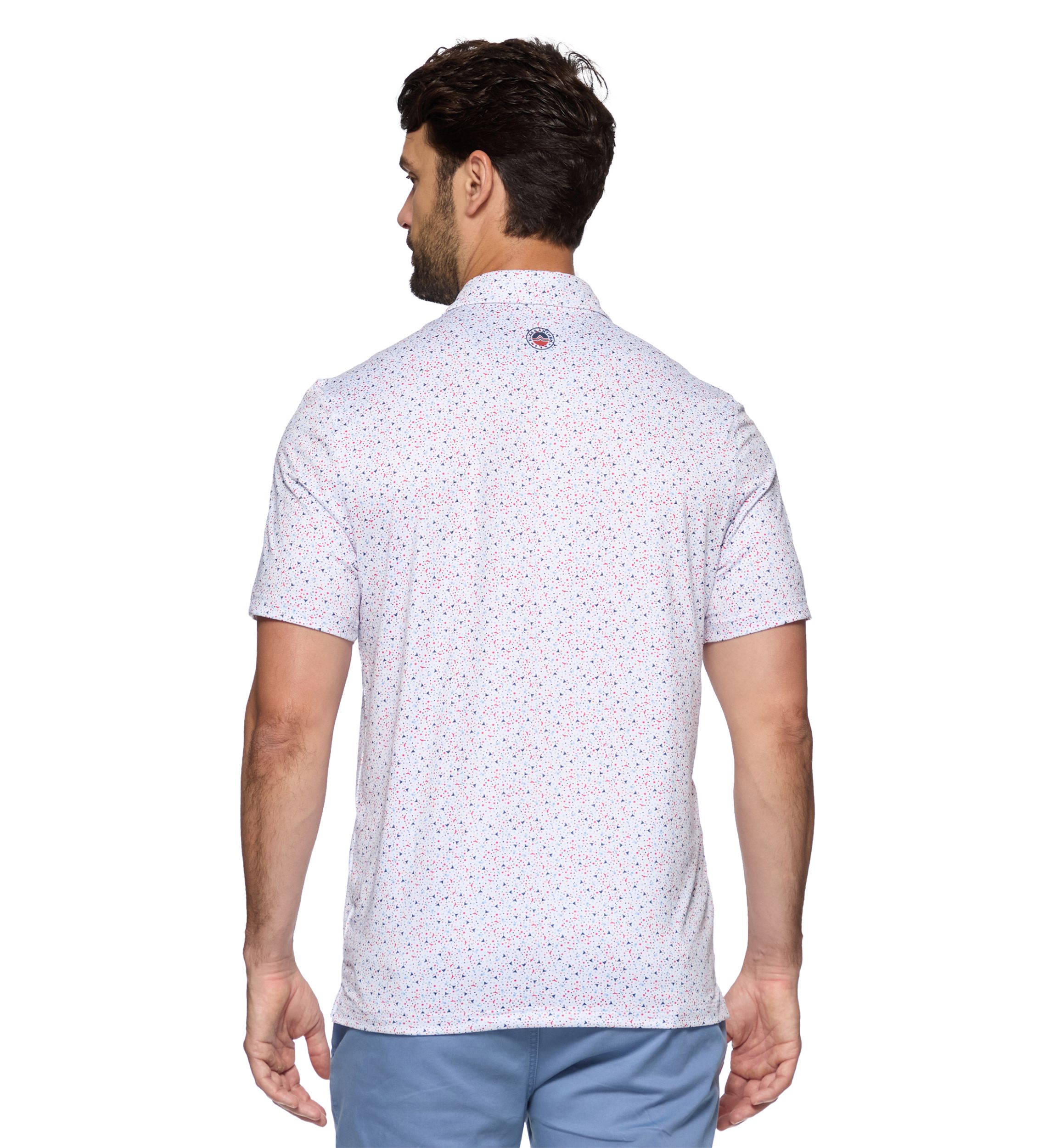 Mens Americana Cocktail Printed Polo Shirt