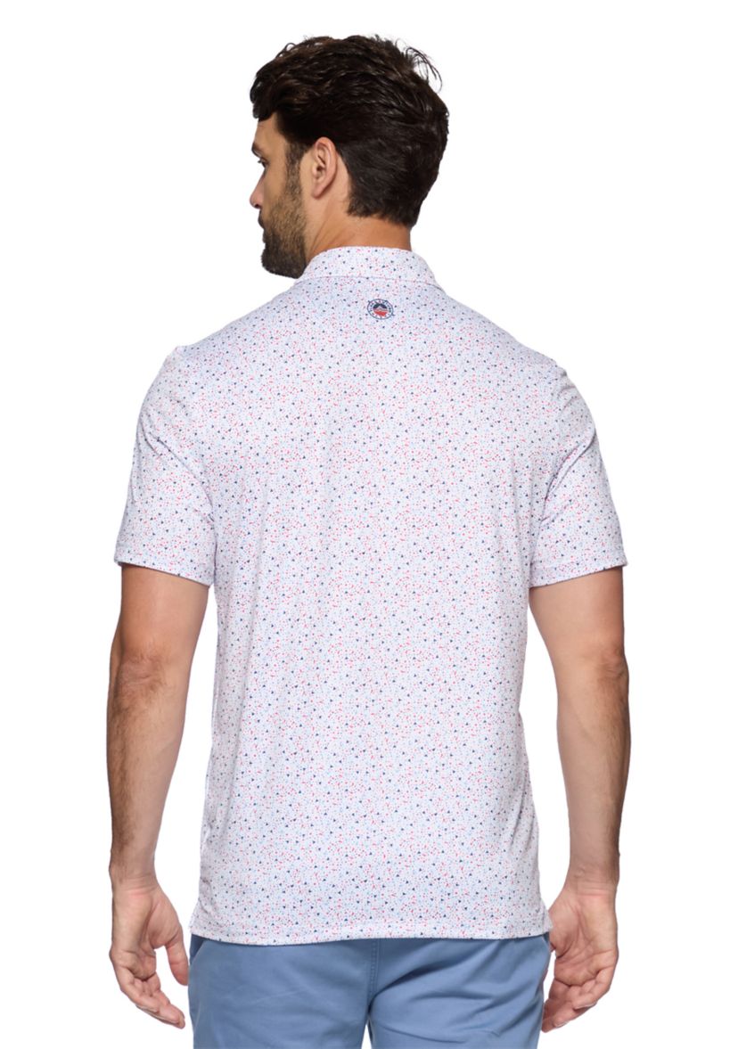 Mens Americana Cocktail Printed Polo Shirt