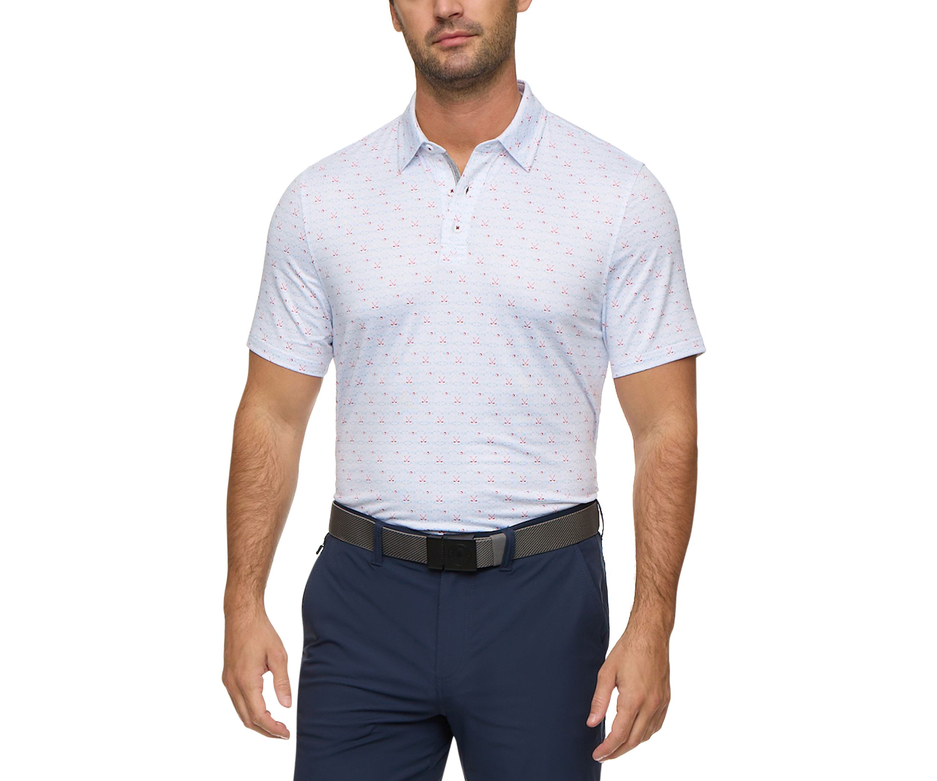 Mens Golf Clubs Polo Shirt