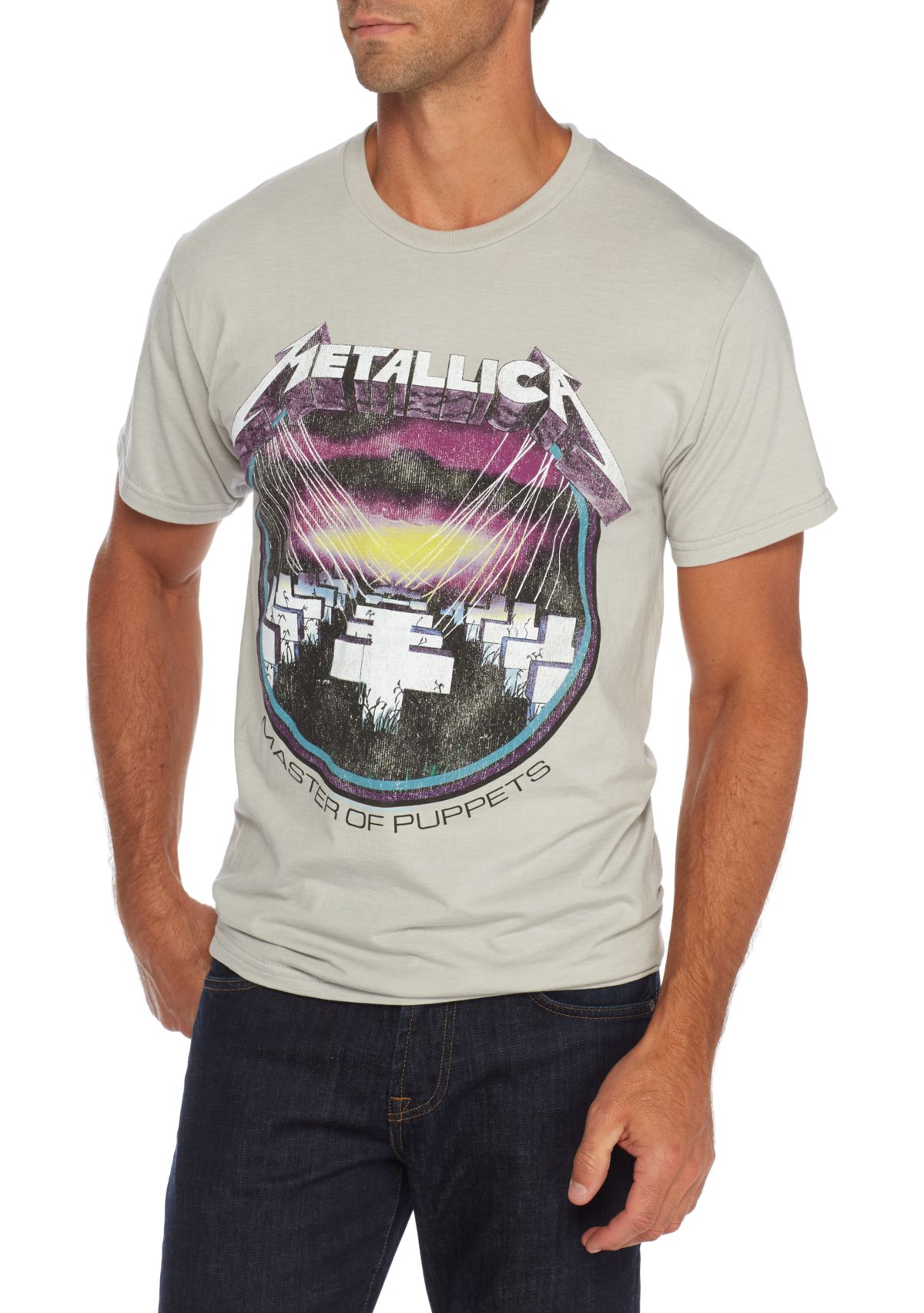 Short Sleeve Metallica Master Graphic T-Shirt