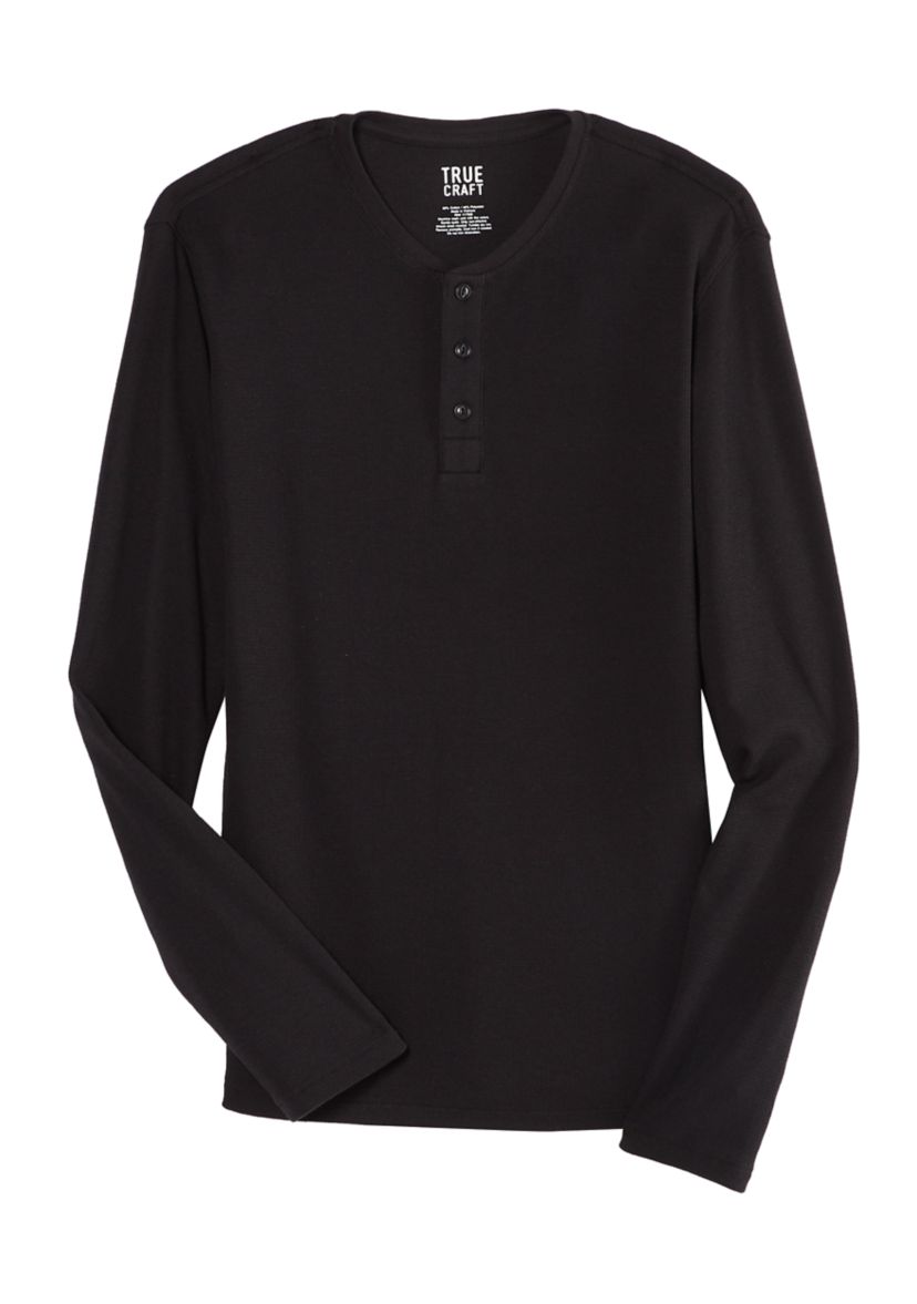 Long Sleeve Thermal Henley Shirt