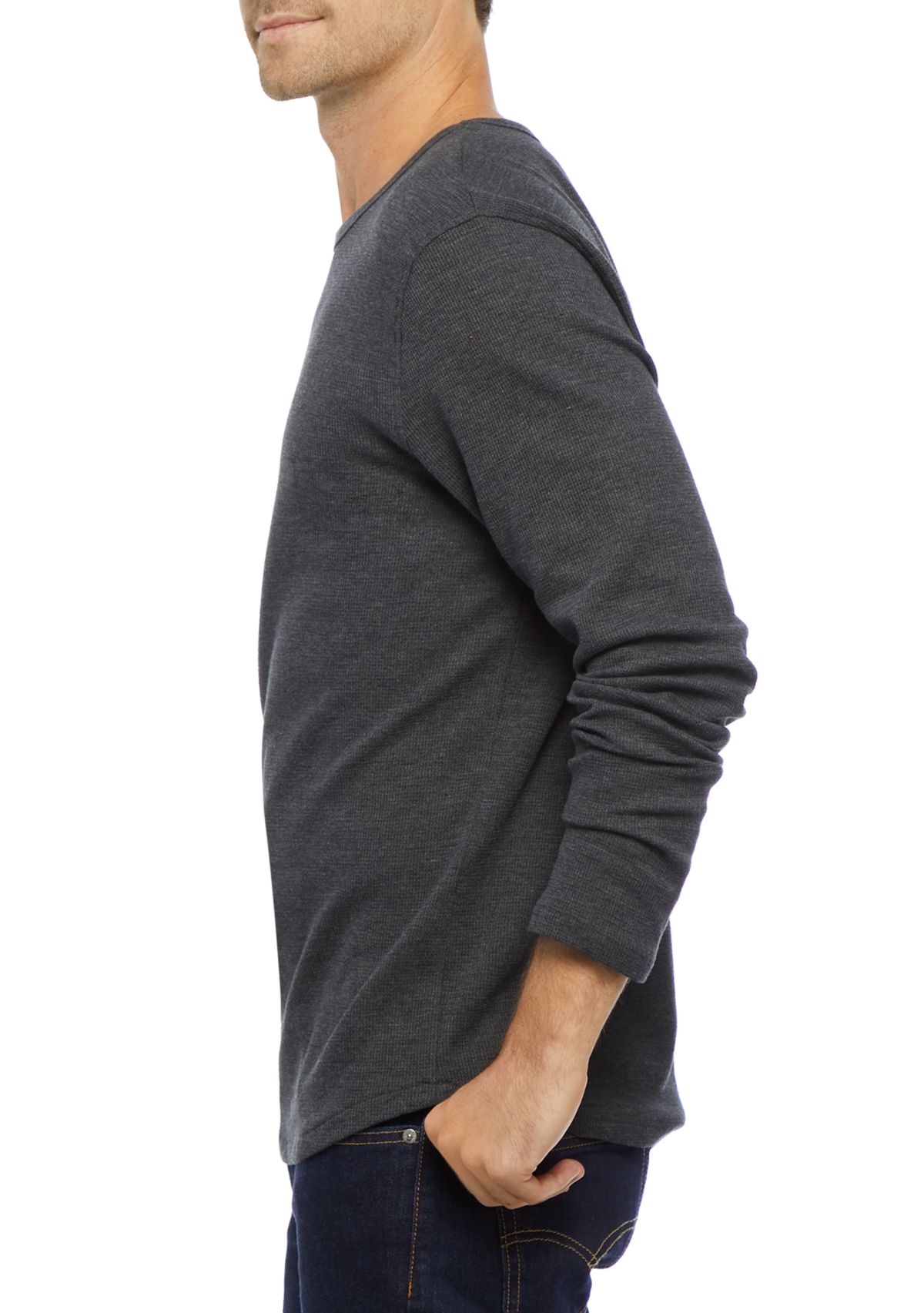 Long Sleeve Thermal Crew Sweatshirt 