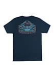 Short Sleeve Painted Crab Graphic T-Shirt