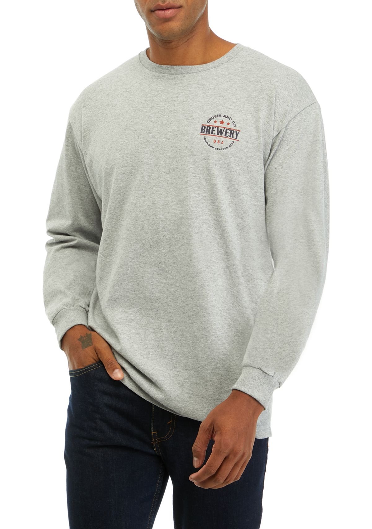 Long Sleeve Brewery Graphic T-Shirt