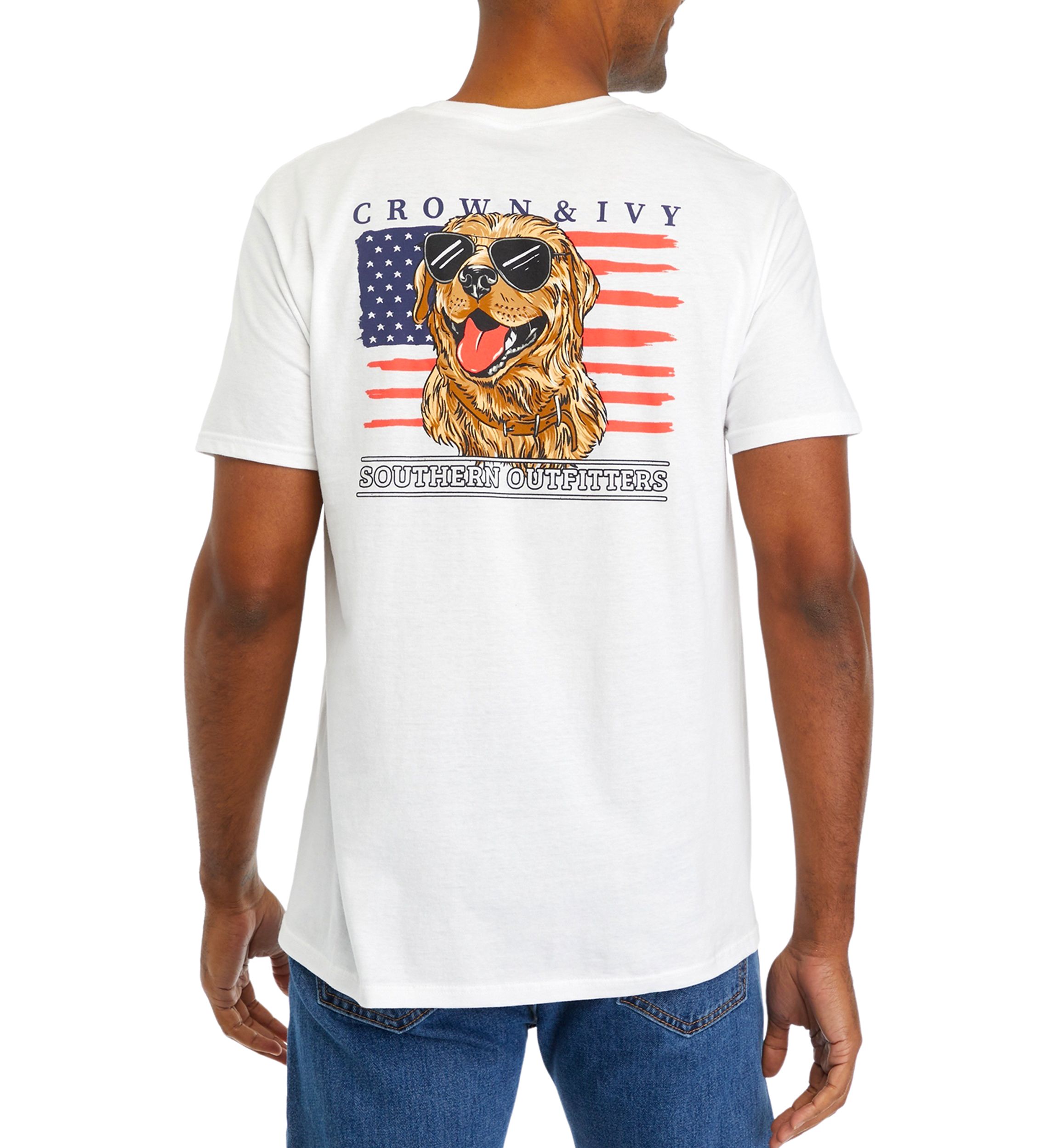 Americana Dog Graphic T-Shirt 