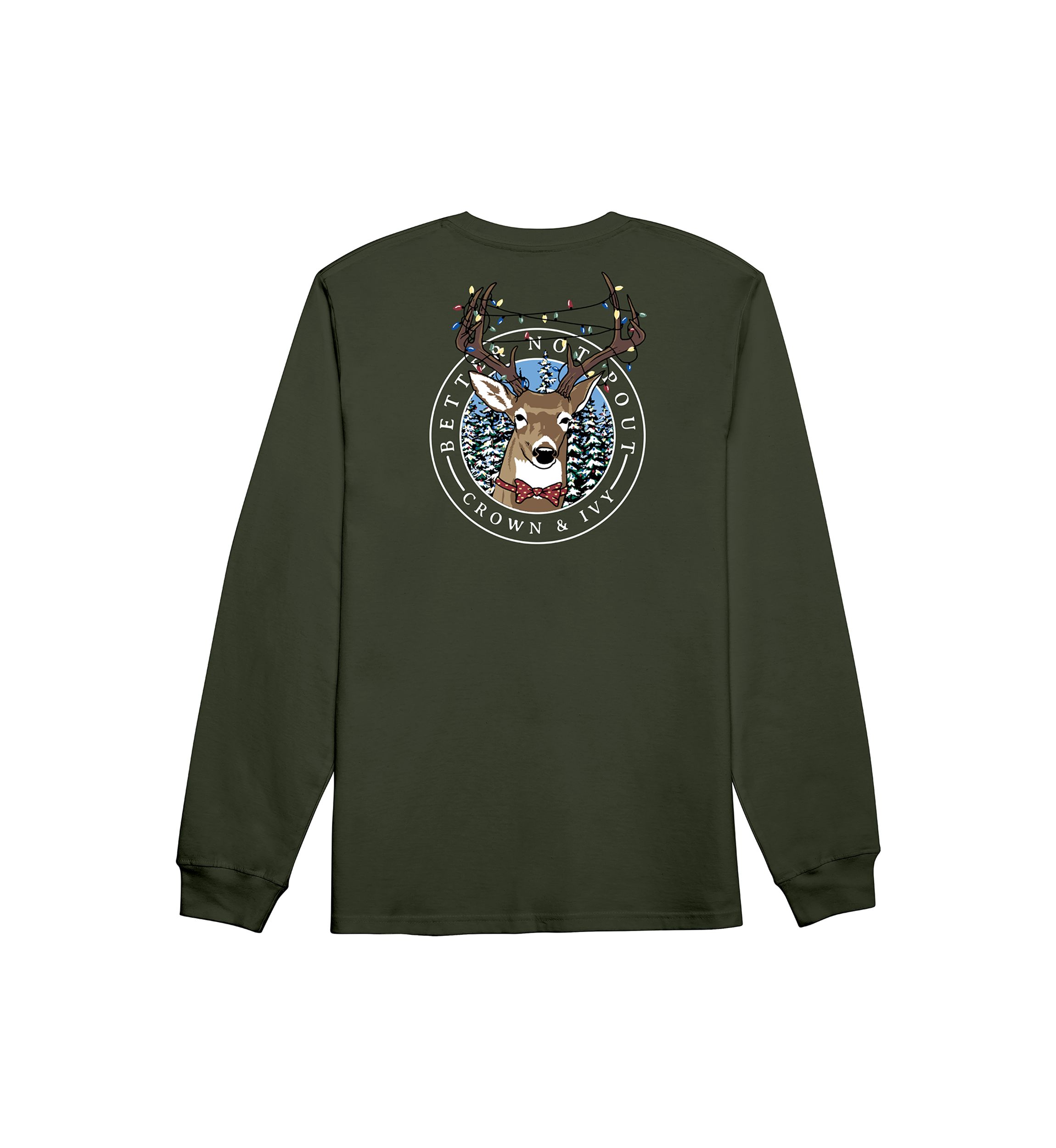 Deer Lights Long Sleeve Graphic T-Shirt