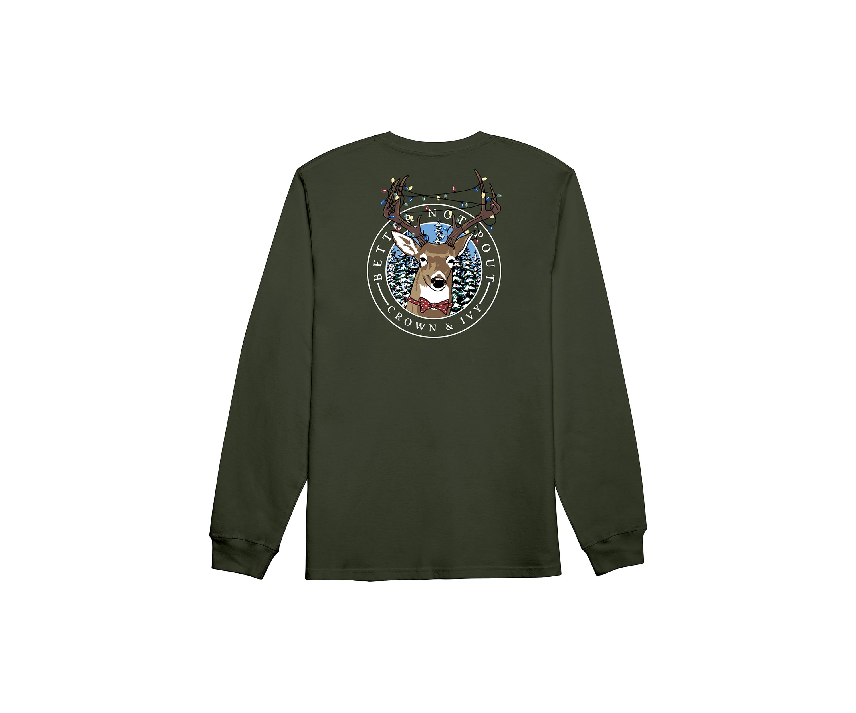 Deer Lights Long Sleeve Graphic T-Shirt