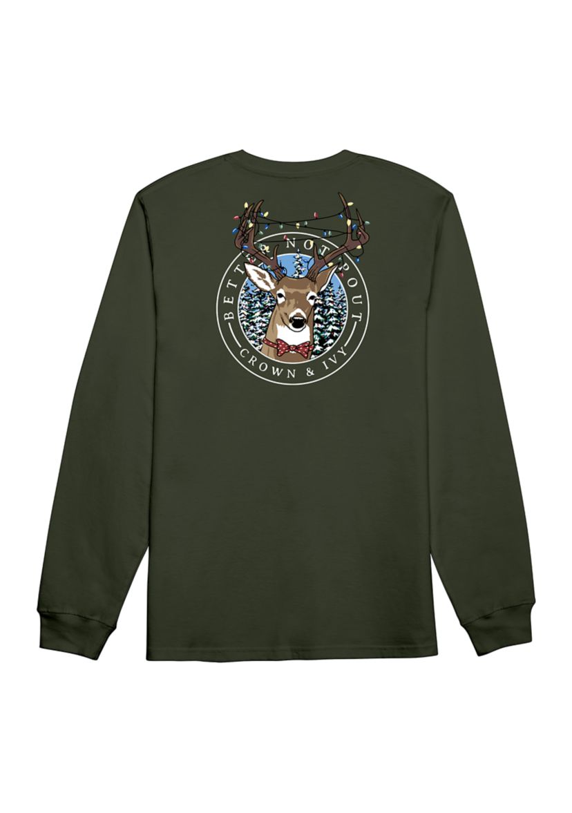 Deer Lights Long Sleeve Graphic T-Shirt