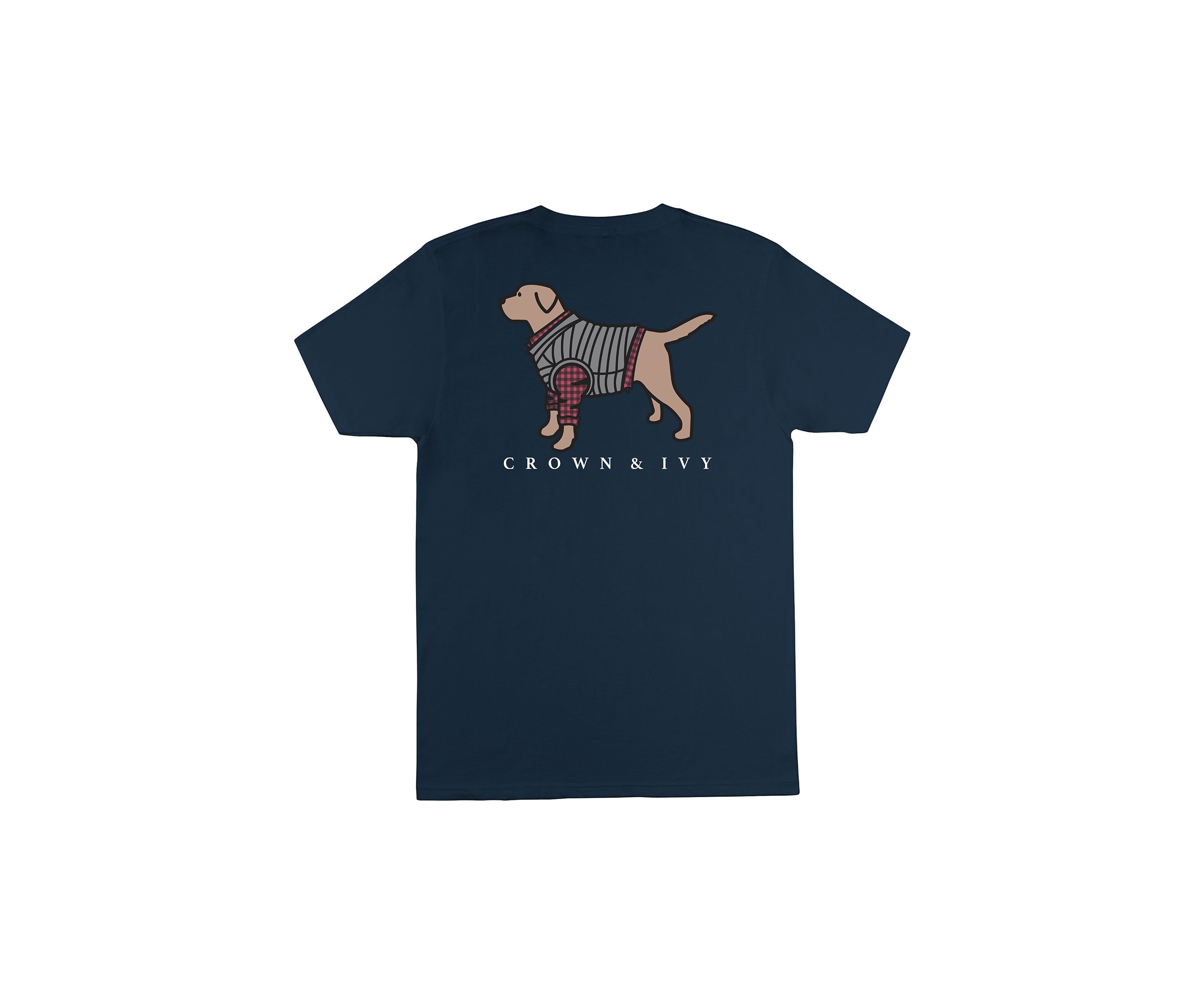 Plaid Dog Graphic T-Shirt 