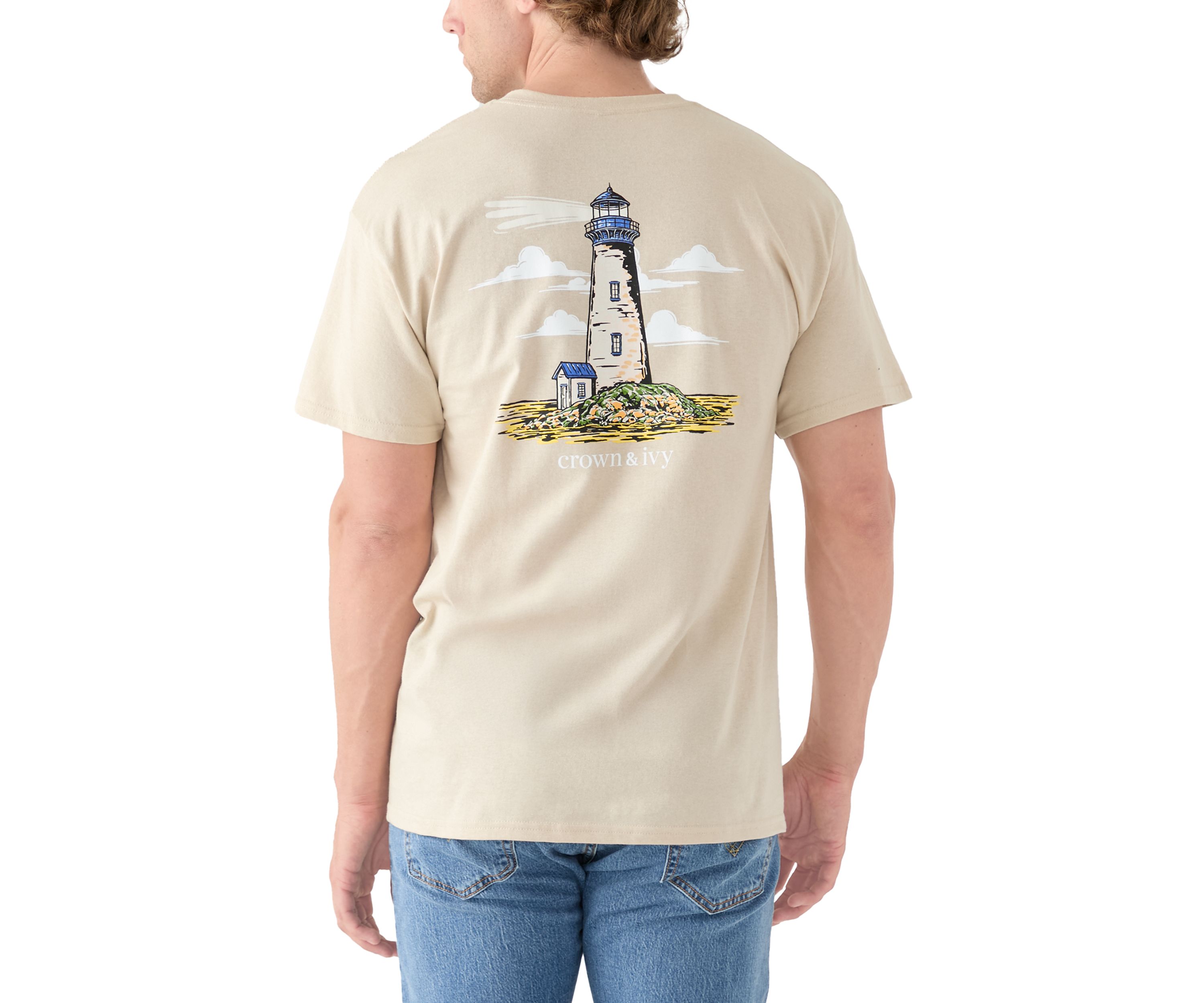 Short Sleeve Lighthouse Graphic T-Shirt