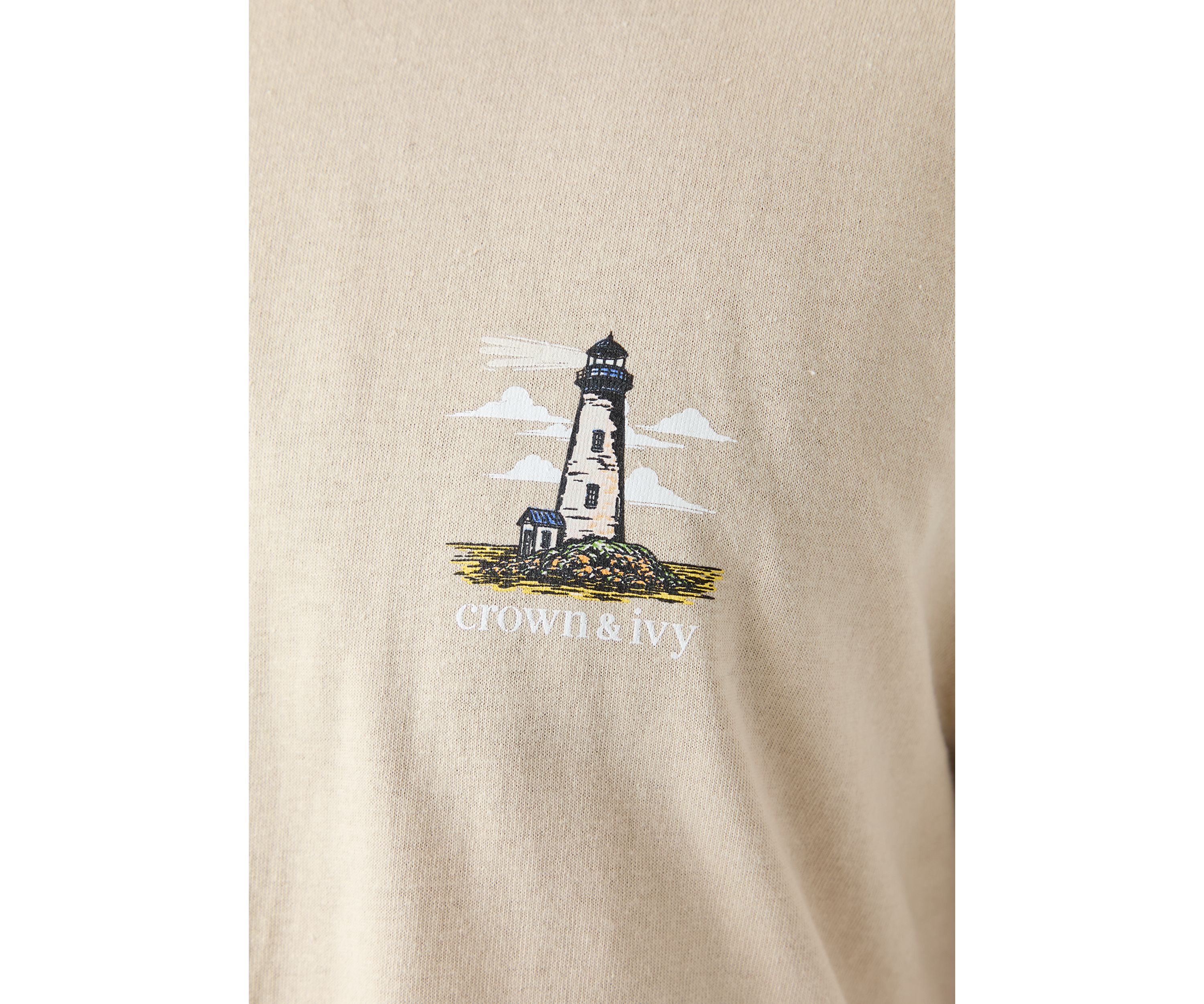 Short Sleeve Lighthouse Graphic T-Shirt
