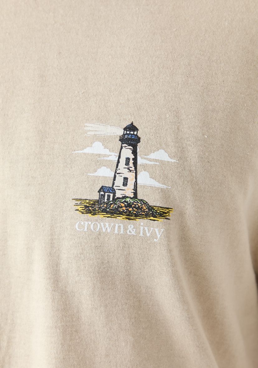 Short Sleeve Lighthouse Graphic T-Shirt