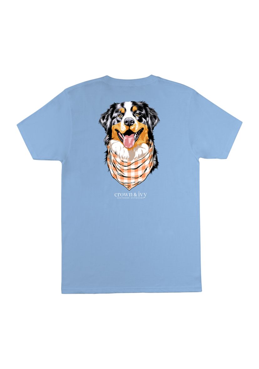 Mens Short Sleeve Dog Graphic T-Shirt 