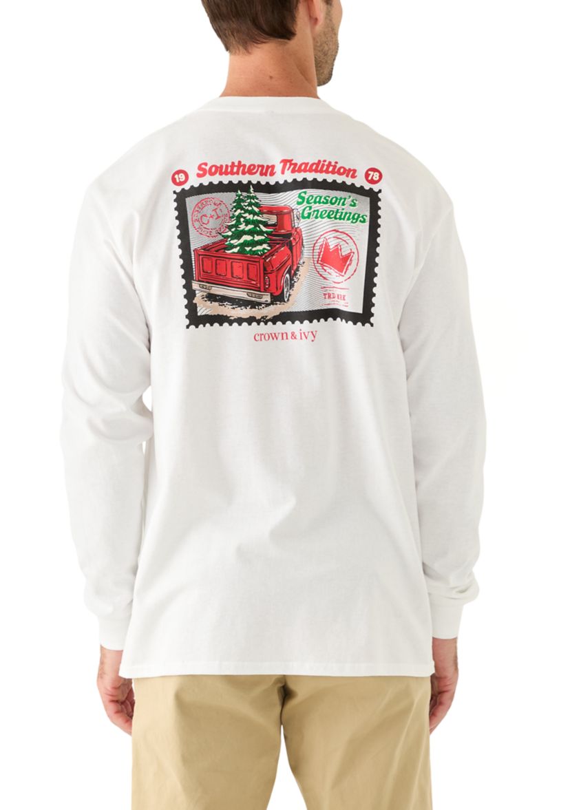 Mens Dino Long Sleeve Graphic T-Shirt