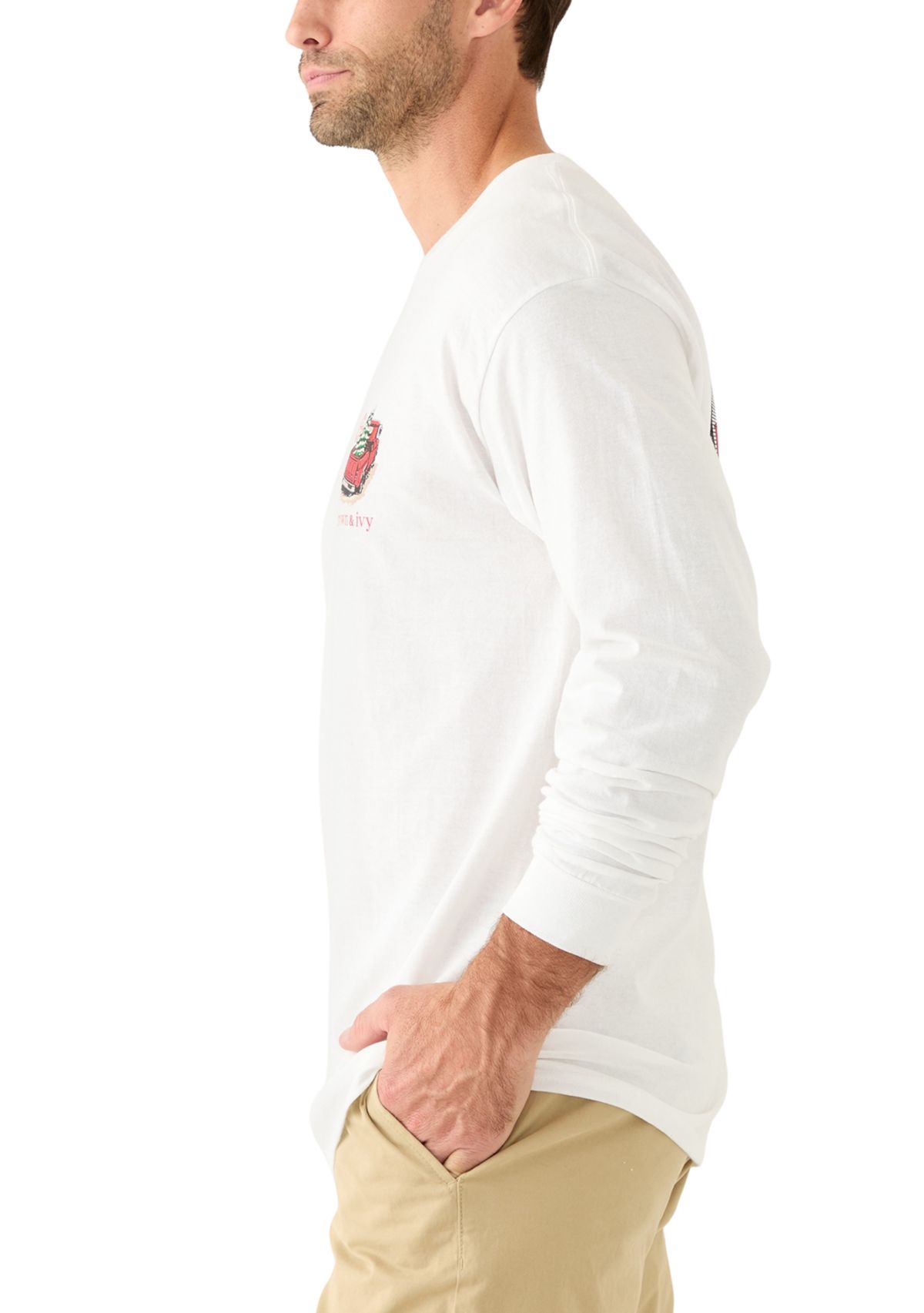 Mens Dino Long Sleeve Graphic T-Shirt