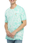 Short Sleeve Tie Dye Chest Graphic T-Shirt 