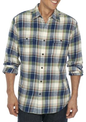 mens flannel shirts belk