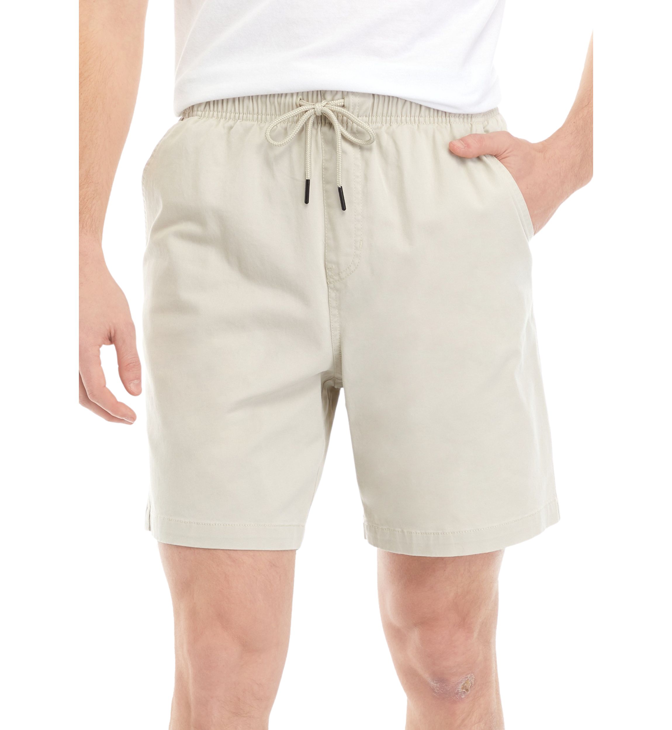 7" Pull On Twill Shorts