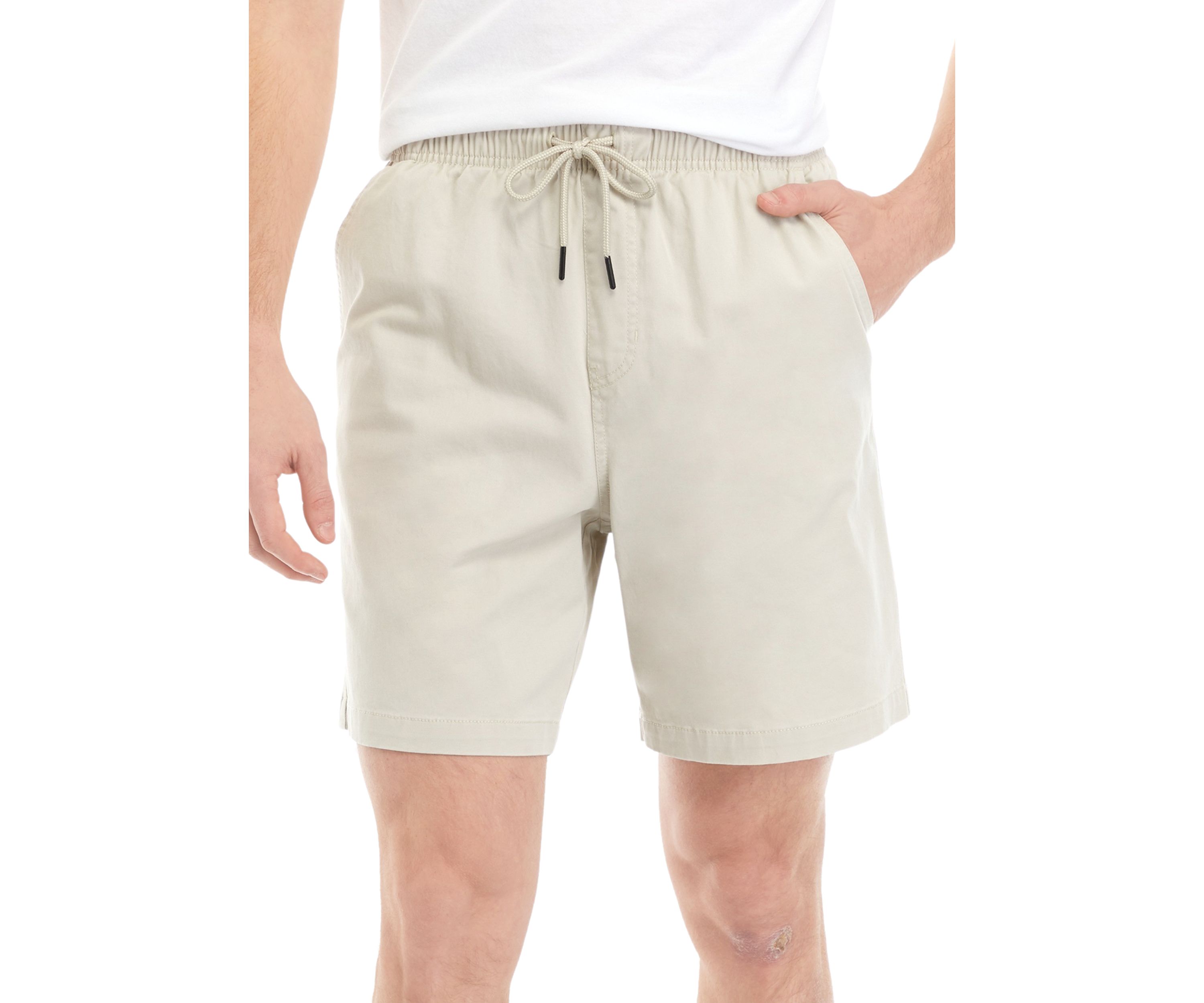 7" Pull On Twill Shorts