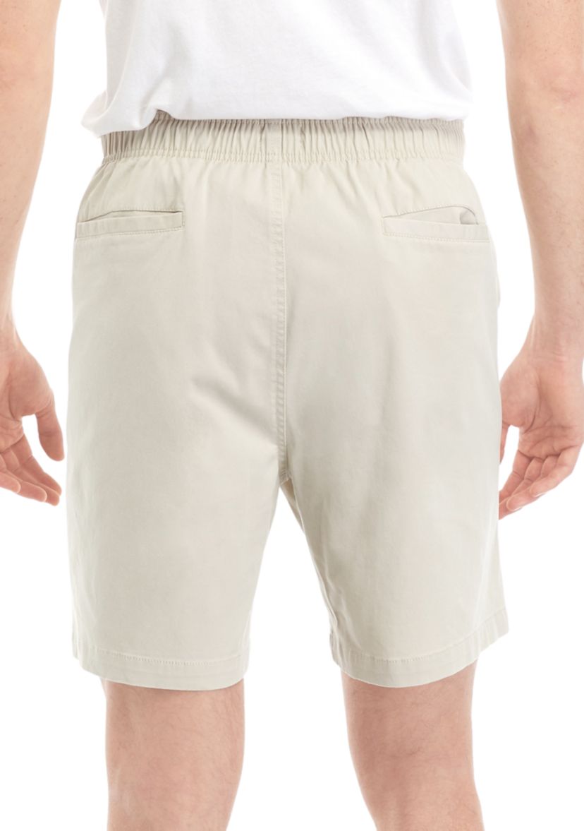 7" Pull On Twill Shorts