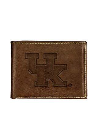 KENTUCKY WILDCATS   Leather BiFold Wallet    NEW    brown 4