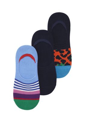 Happy Socks Men's Leopard Printed Liner Socks - 3 Pack
