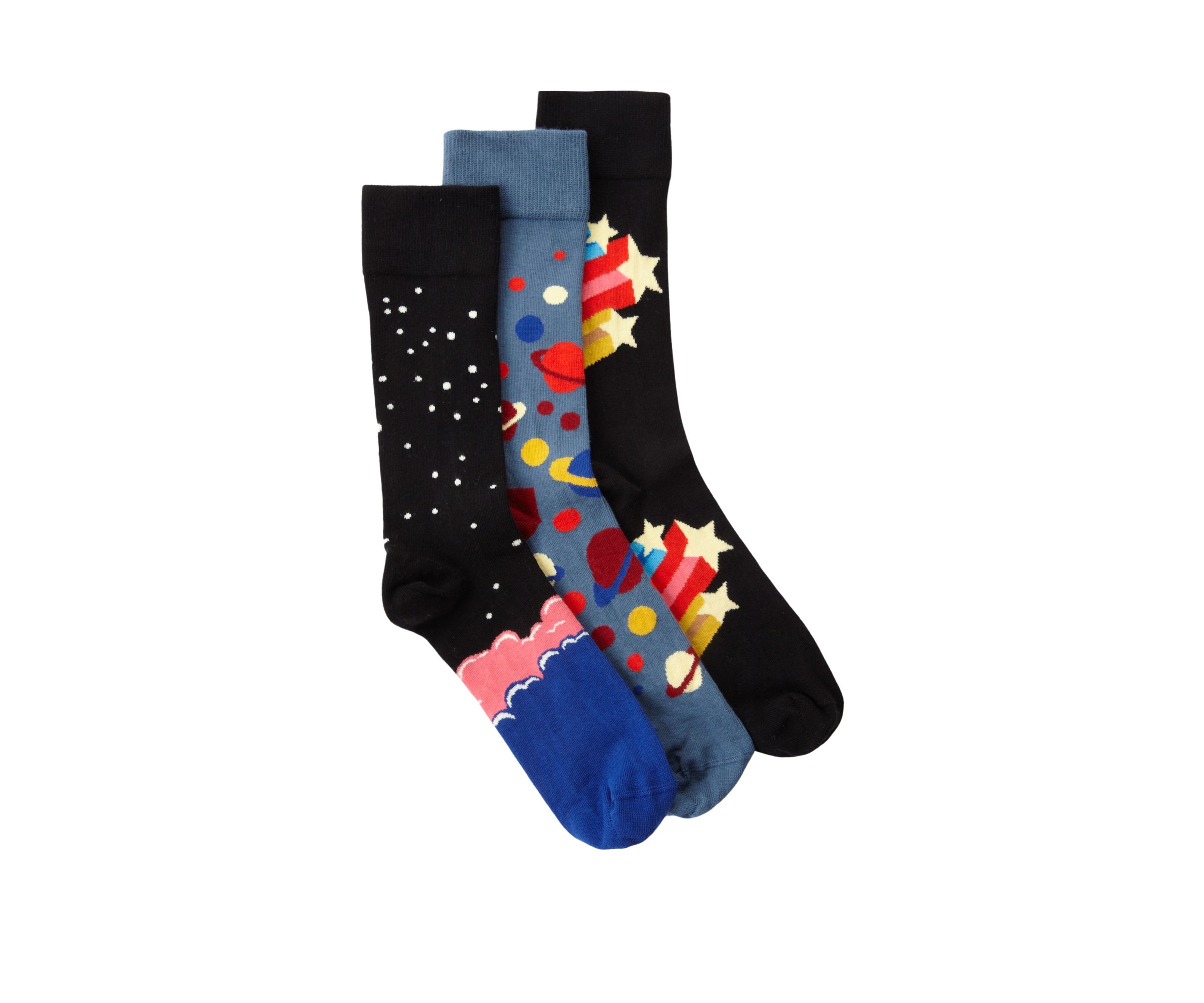	  3-Pack Outer Space Socks Gift Set 