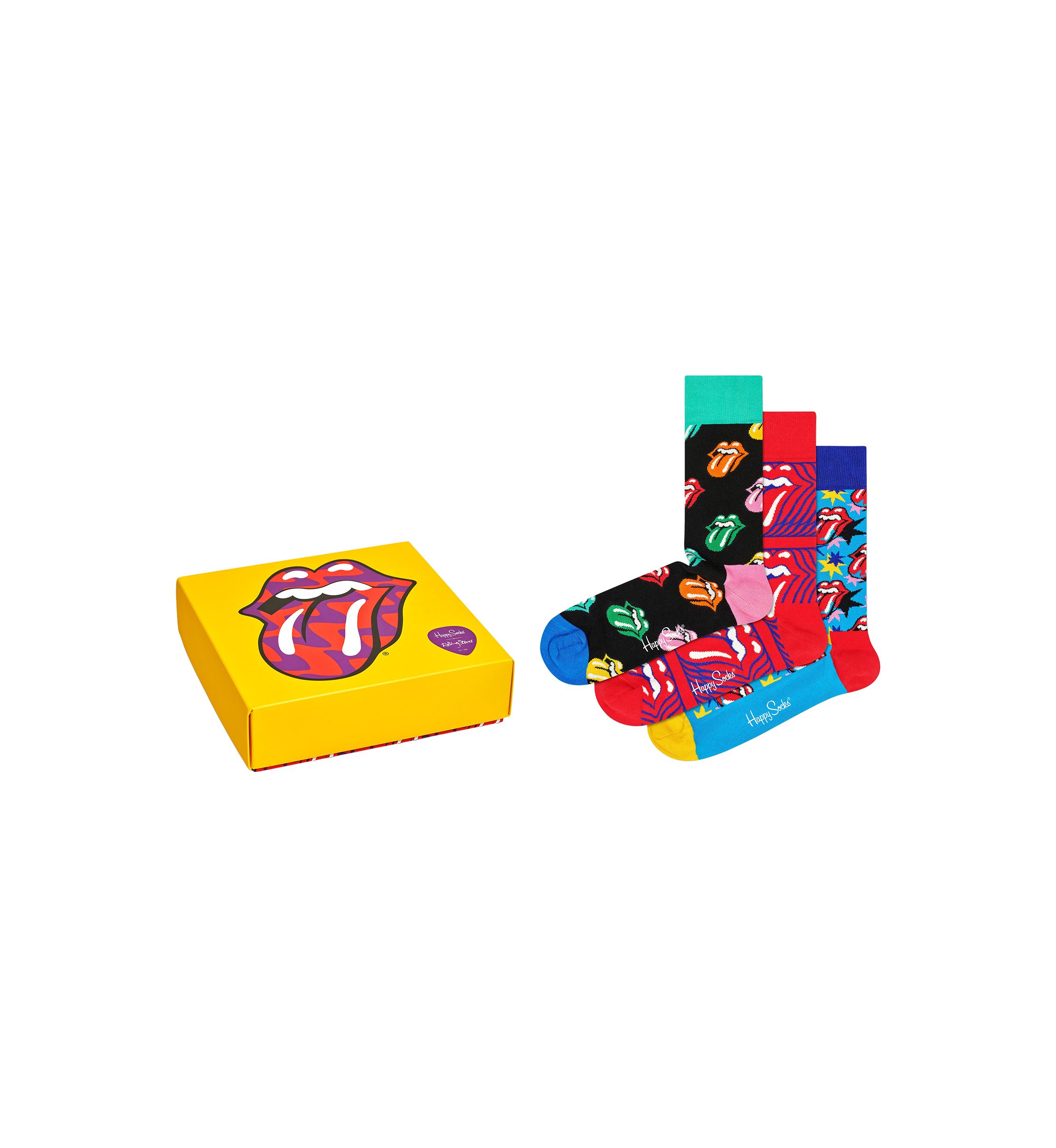 Set of 3 Rolling Stones Sock Gift Box