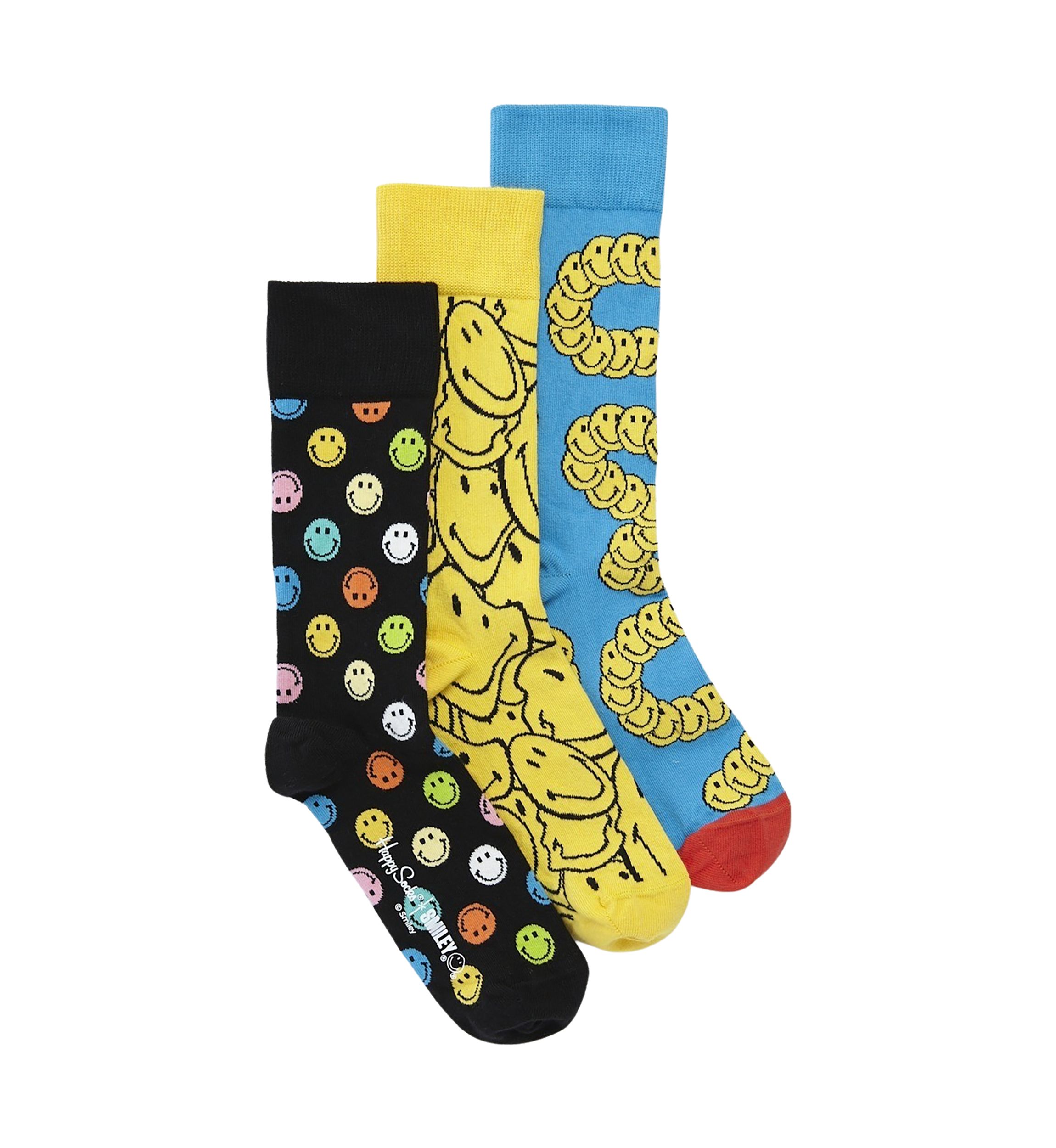Smiley Printed Socks - 3 Pack