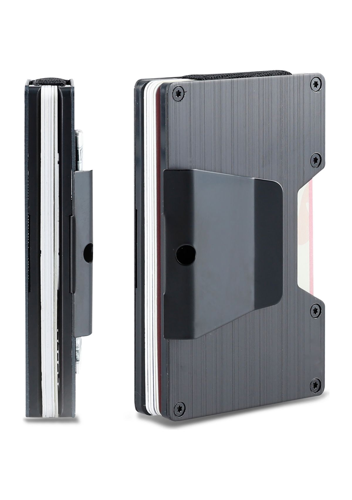 Expandable Card Case with Money Clip Wallet