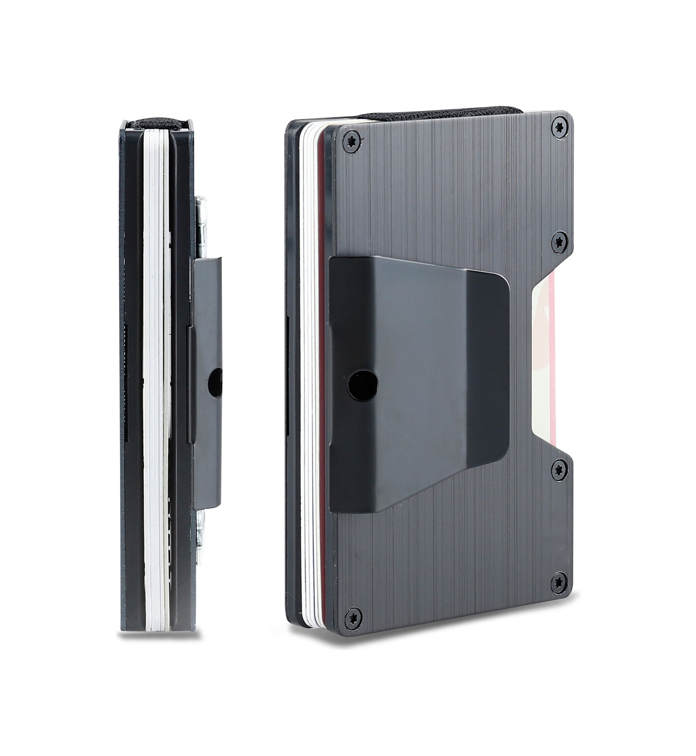 Expandable Card Case with Money Clip Wallet