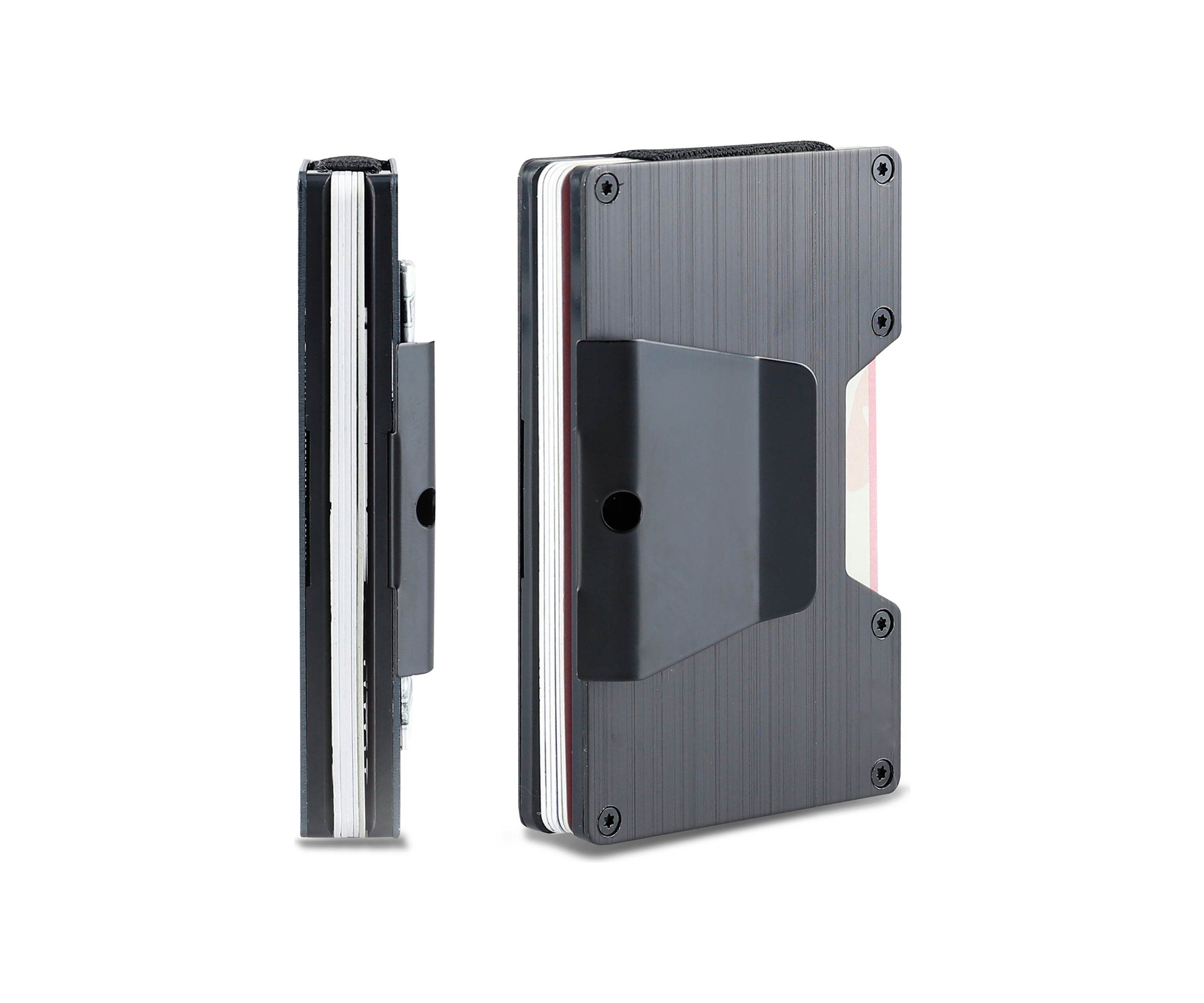 Expandable Card Case with Money Clip Wallet
