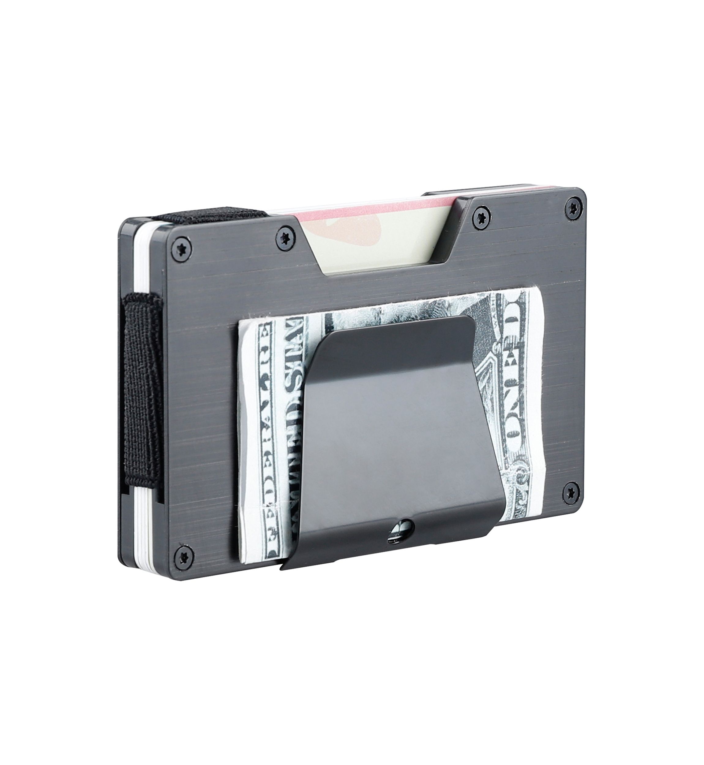Expandable Card Case with Money Clip Wallet