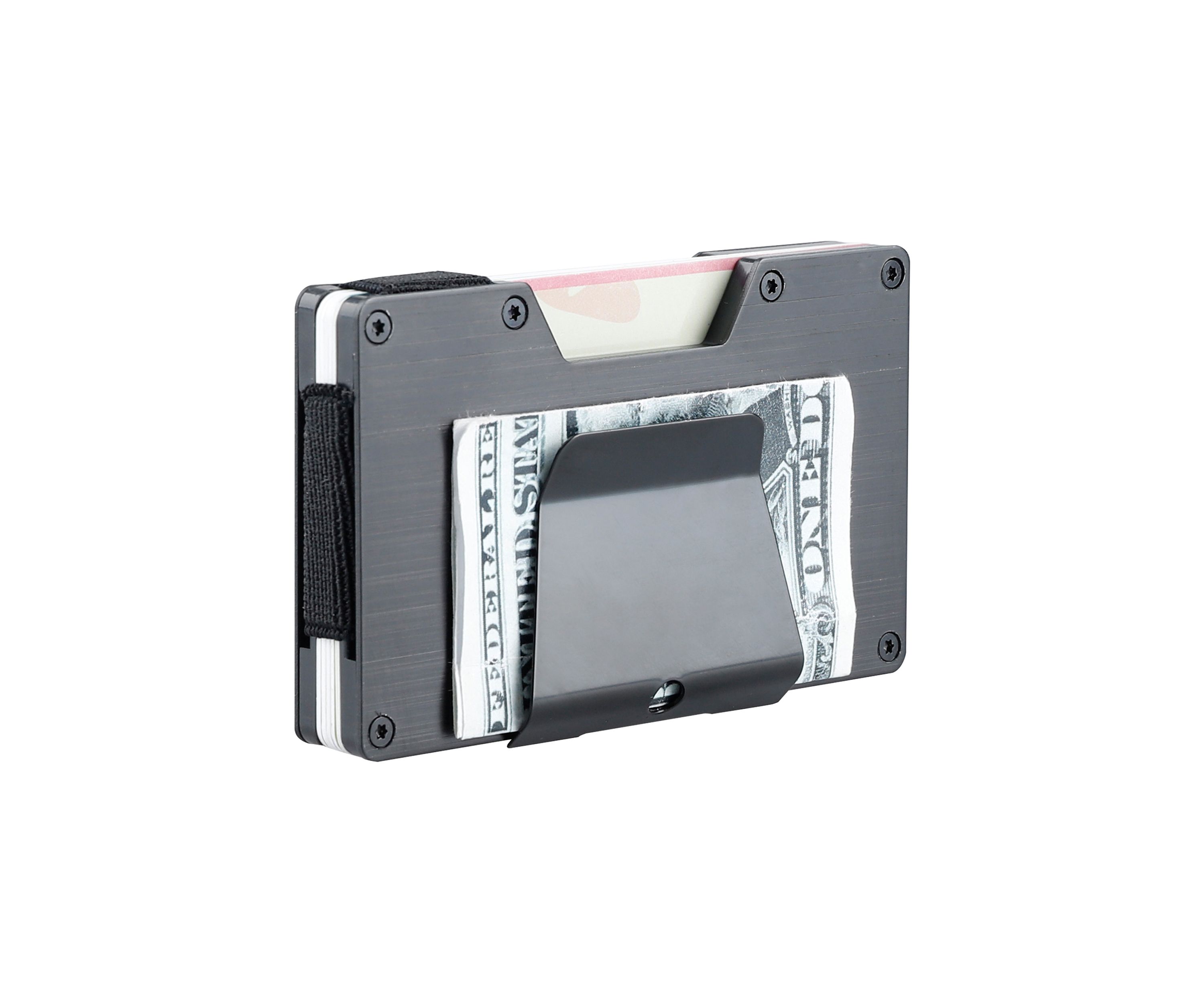 Expandable Card Case with Money Clip Wallet