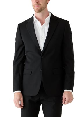 Tommy Hilfiger Men's Black Twill Modern Suit, 50 Regular