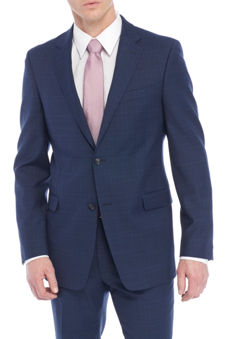Plaid Stretch Suit Separate Coat
