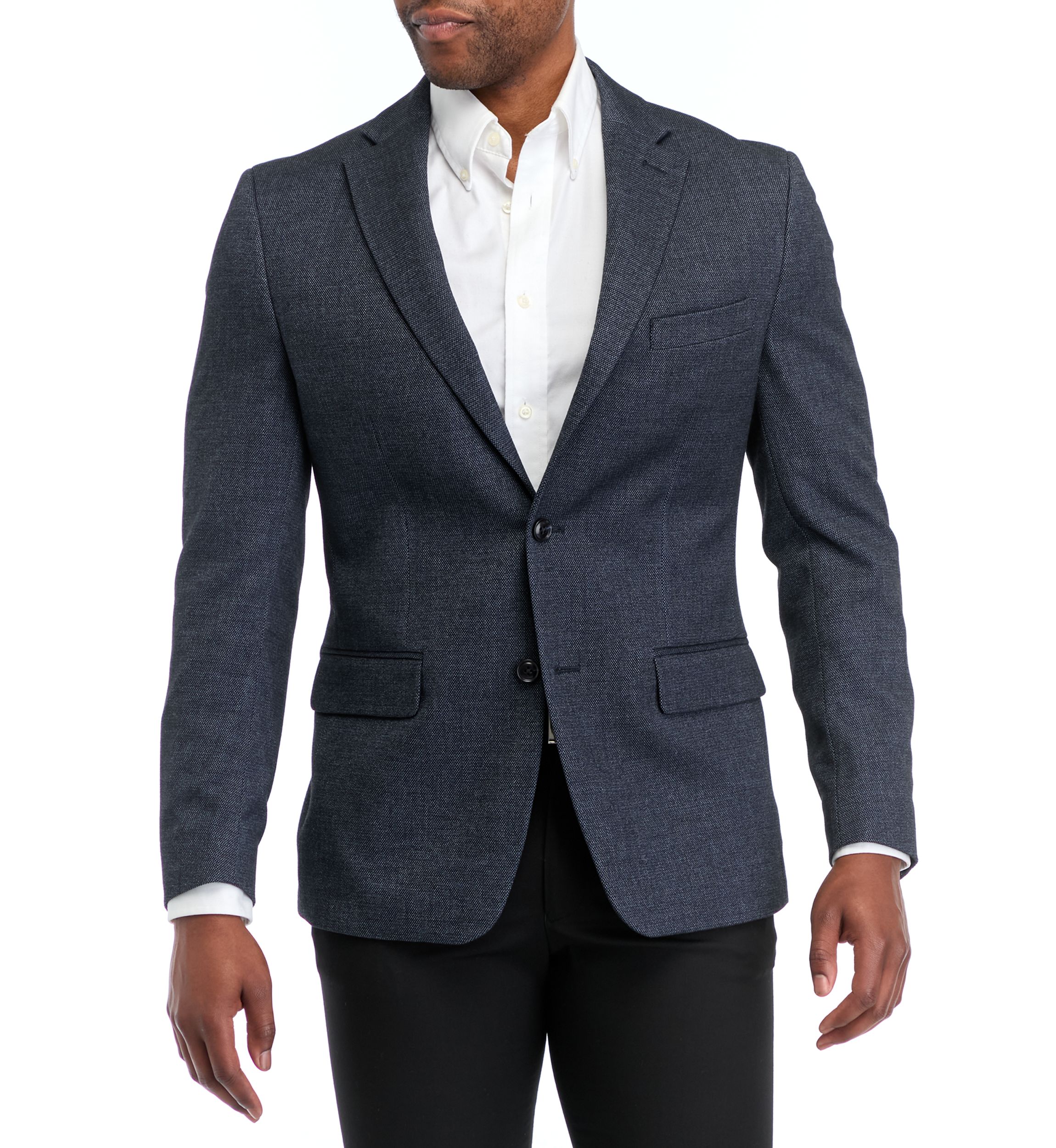Textured Solid Modern Fit Sport Coat
