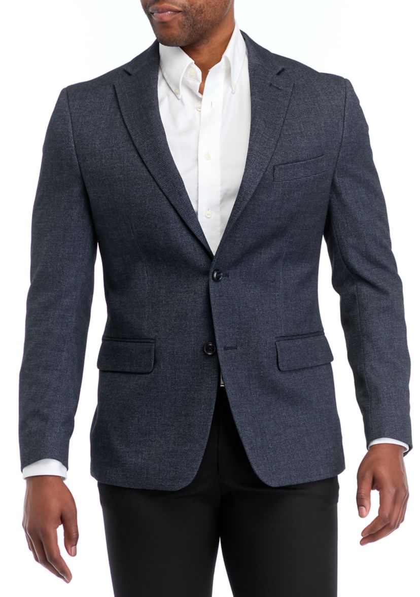 Textured Solid Modern Fit Sport Coat