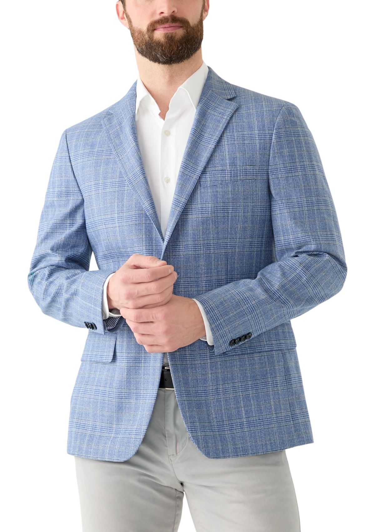 Single Breasted Plaid Blazer