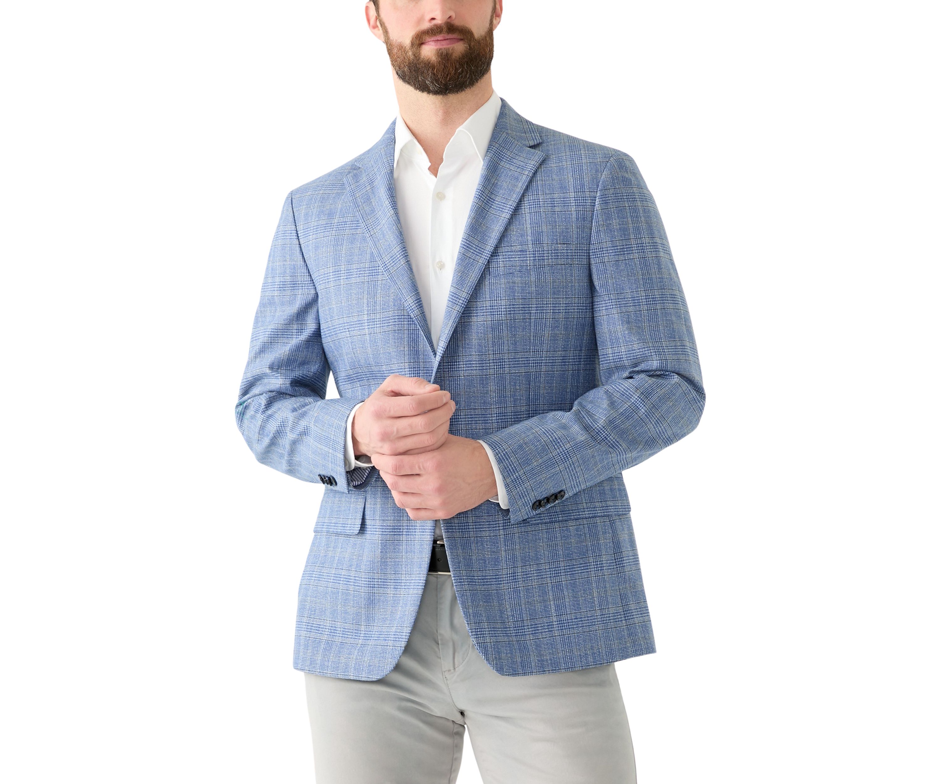 Single Breasted Plaid Blazer
