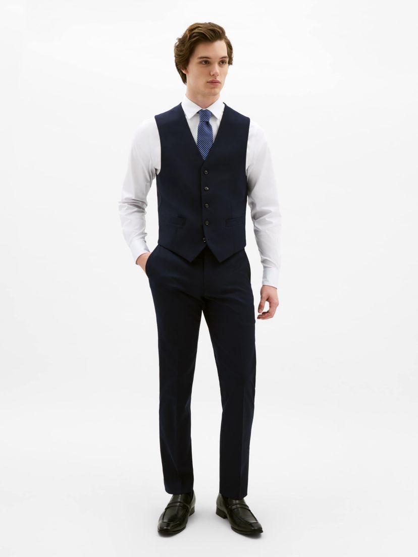 Navy Twill Regular Vests