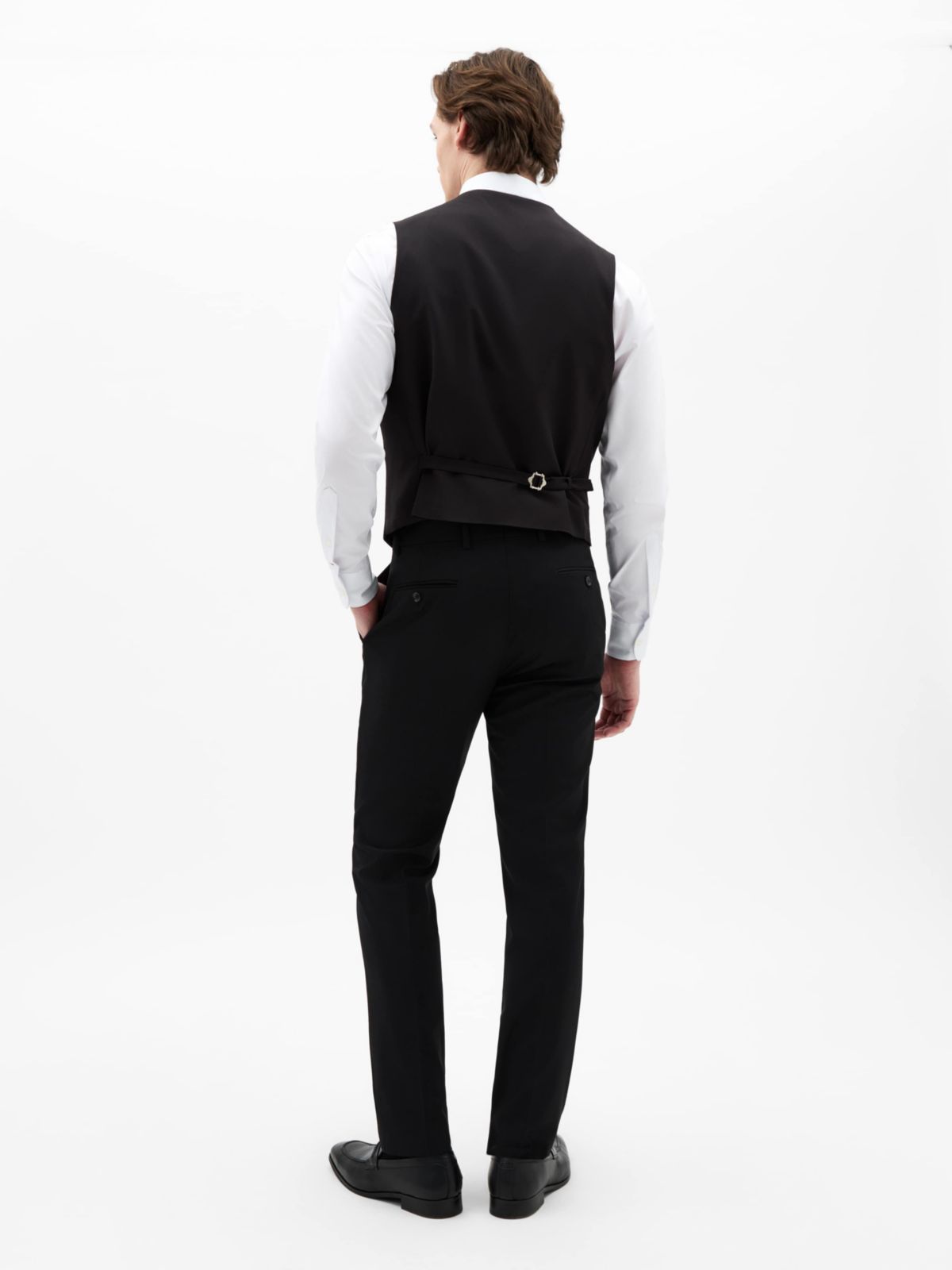 Black Twill Regular Vests