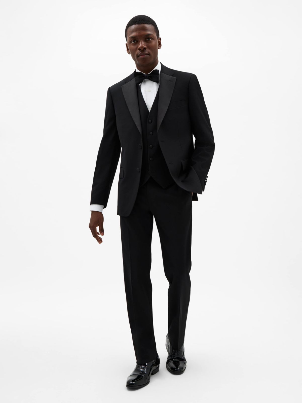 Black Twill Regular Vests