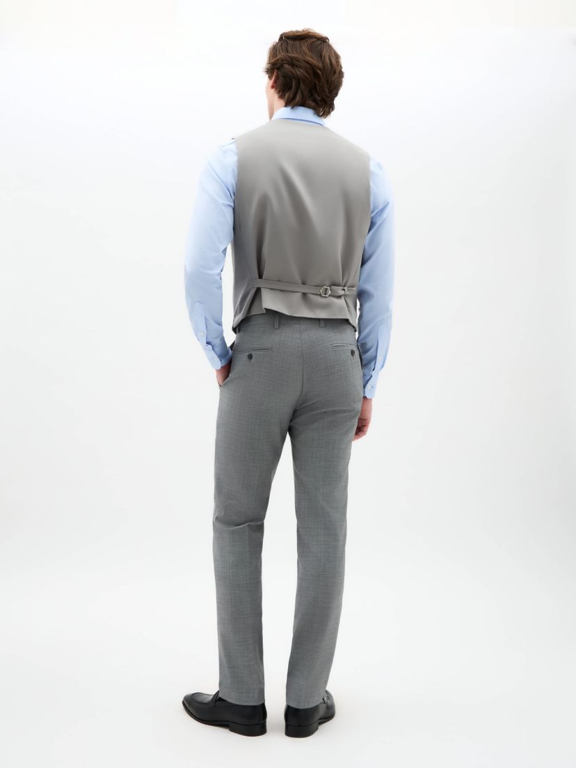 Black/White Sharkskin Regular Vests
